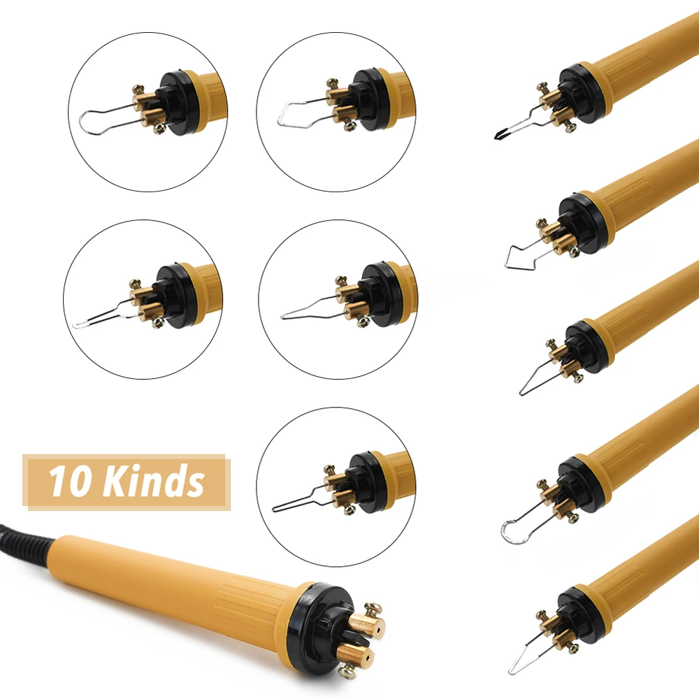 Pyrography Machine Adjustable Temperature Pyrography Pen Wood Burning Tool Kit with 10 Wire Tips for Wood Leather Gourd 2