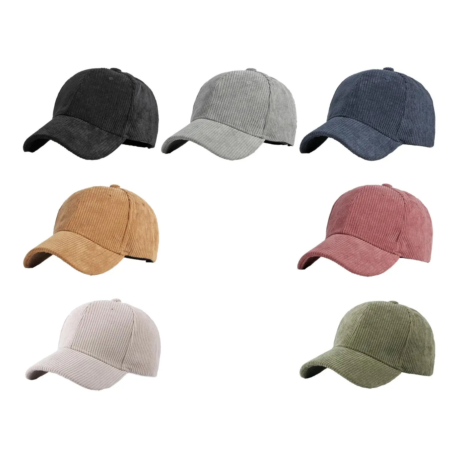 

Baseball Cap Lightweight Adjustable Strap Father's Day Gifts Corduroy Cotton Outdoor Cap for Outdoor Winter Autumn Summer Women