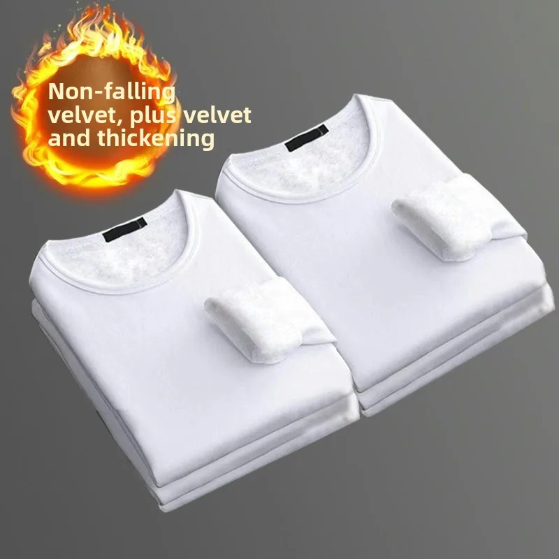 White + white (fleece-lined two-piece set)