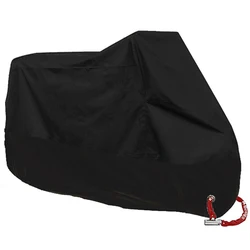 All-Weather Waterproof Motorcycle Cover - Dustproof and UV Protective for Outdoor and Indoor Use (Black)
