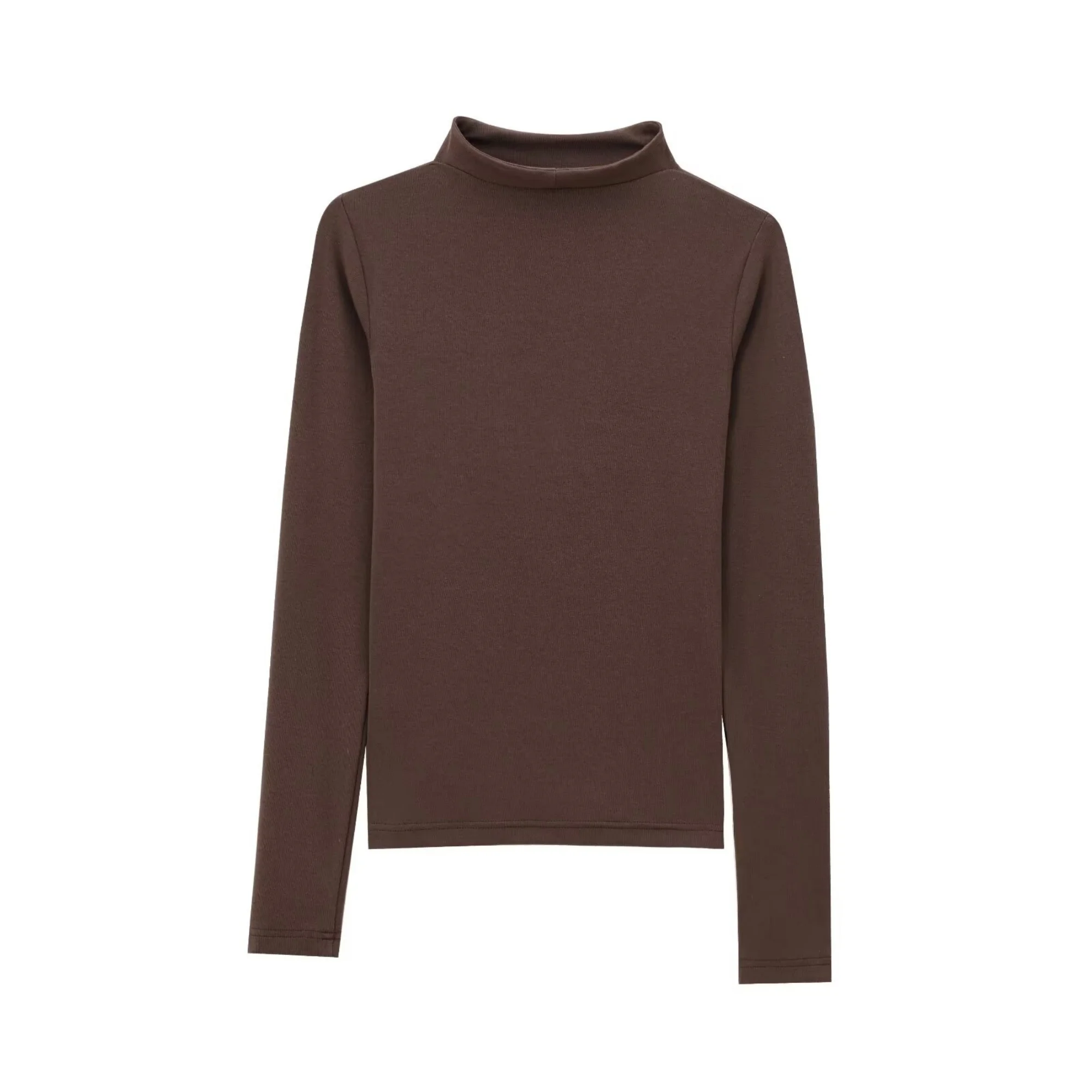 Women Autumn Winter Solid Top Female Long Sleeve Slim Turtleneck Pullovers Lady Simple Basic T-Shirt Casual Fashion Versatile To