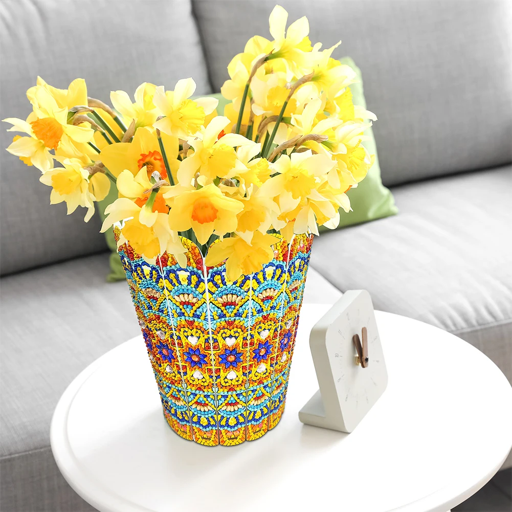 Diamond Painting Vase Diamond Painting Tabletop Ornaments Kit Desktop Diamond Art Flower Arrangement Vase for Home Office Decor
