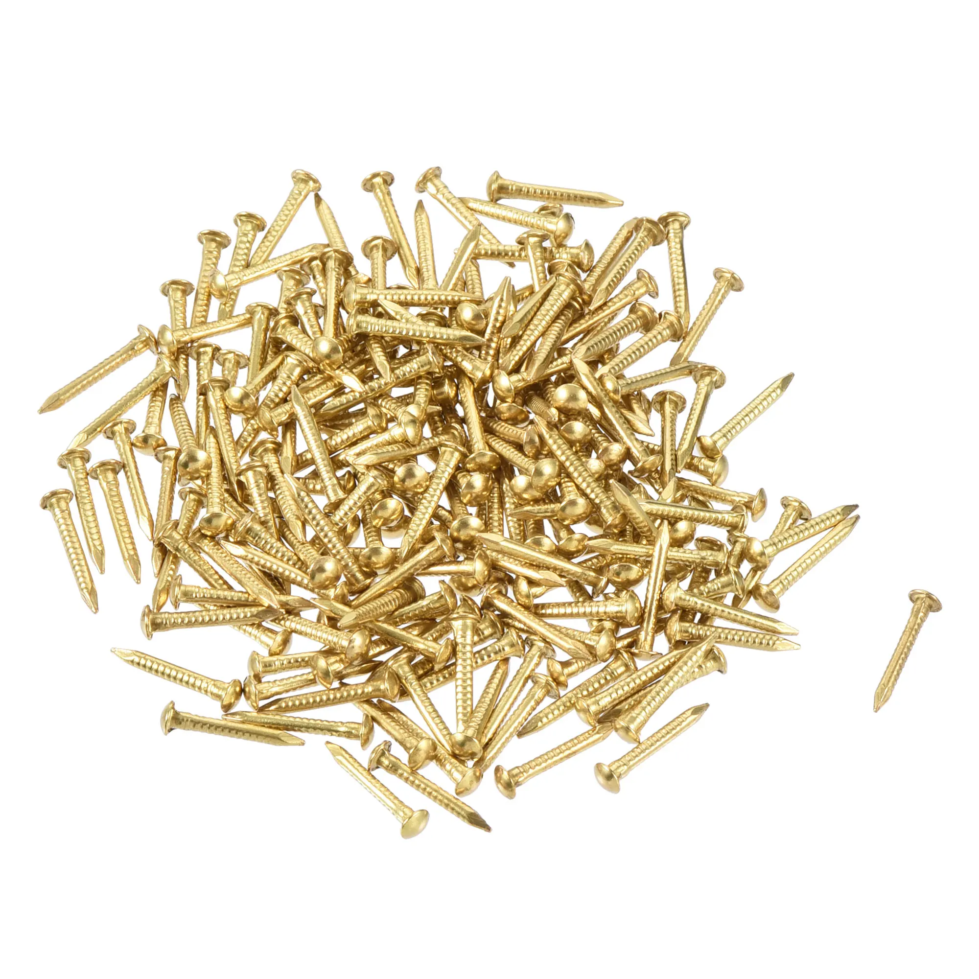 

Uxcell Small Tiny Hardware Brass Nails 1.2mmx10mm(DxL) for DIY Wooden Boxes Accessories 200pcs