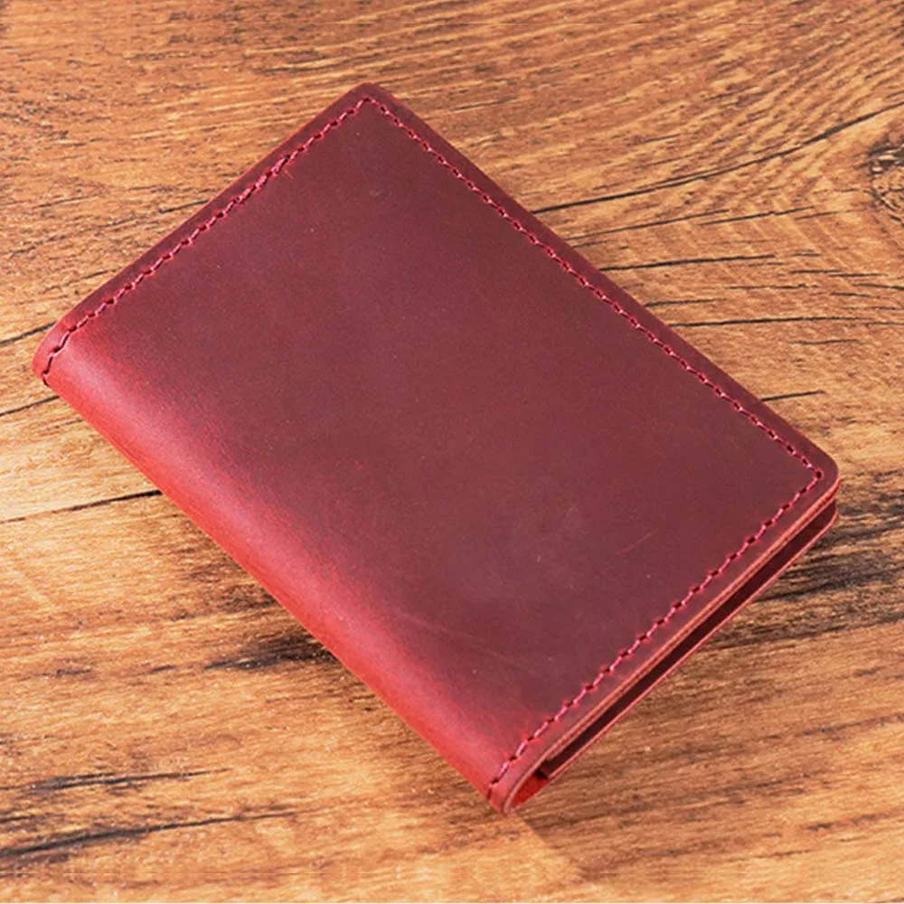 Personalised Leather Card Holder Wallet for Credit Cards ID Bank Cards Porte Carte Cardholder Vintage Minimalist Wallet