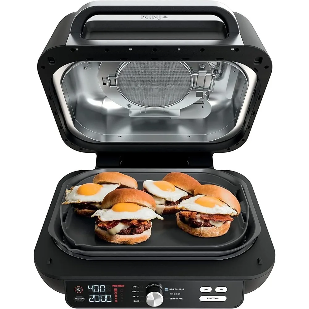 IG601 Foodi XL 7-in-1 Electric Indoor Grill Combo, use Opened or Closed, Air Fry, Dehydrate & More 2