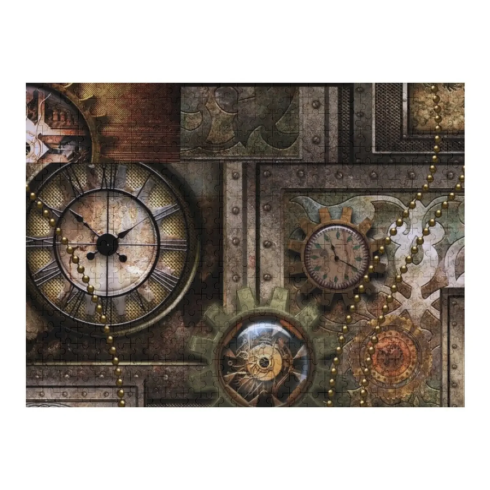 Steampunk, wonderful clockwork with gears Jigsaw Puzzle Customs With Photo Customizable Gift Puzzle