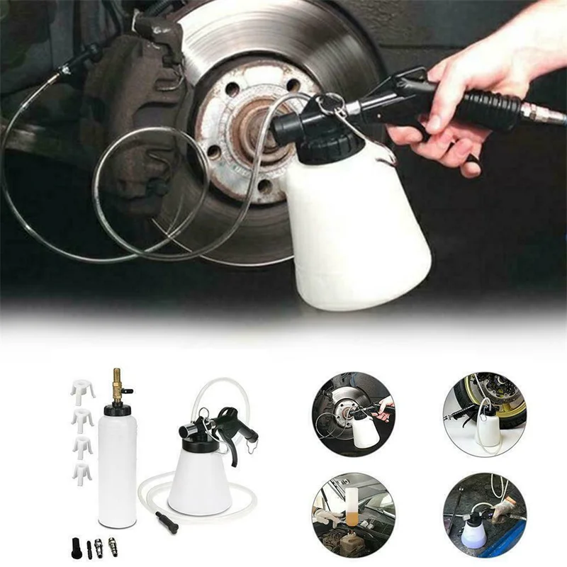 

Hand Held Pneumatic Brake Fluid Bleeder Tools Kit Car Air Extractor Clutch Oil Pump Bleeding Empty Drained