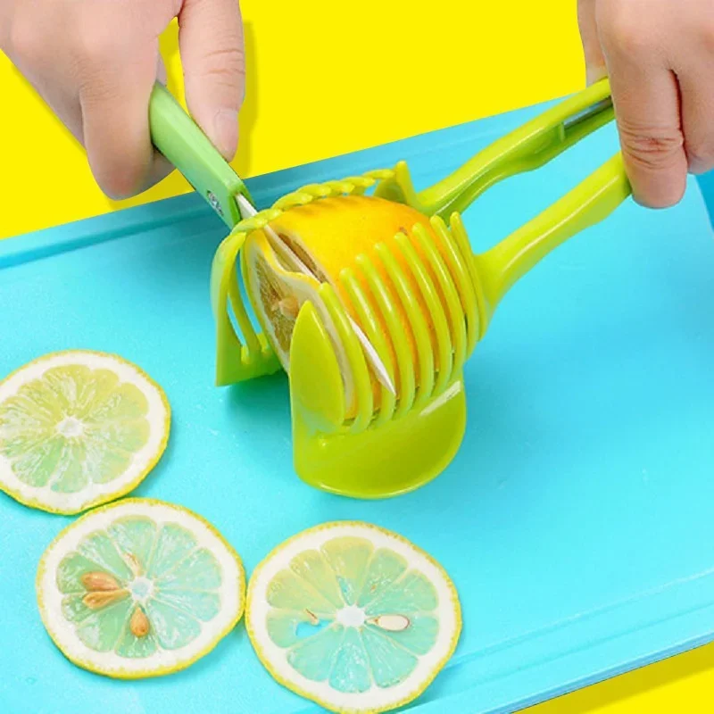 Fruit Slicer Vegetable Slicer for Slicing Lemon Potato Cut Tomato Onion Cutter Egg Tart Cake Clip Home Kitchen Tools Accessories