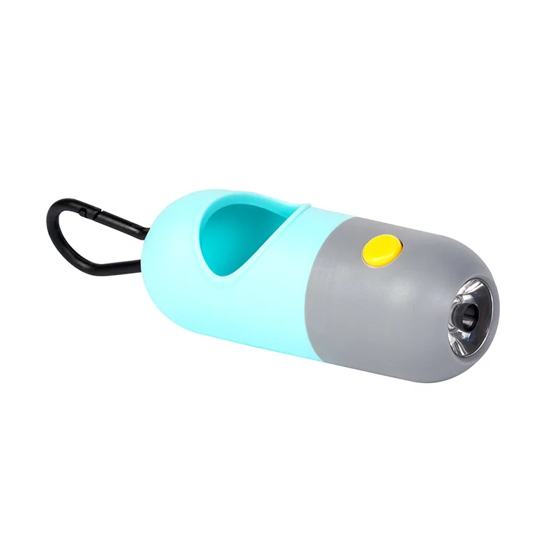 Portable Dog Poop Bag Dispenser Waste Bag Holder with LED Light Outdoor Dogs Trash Dispenser Garbage Hanging Storag Box dog poop bag dispenser