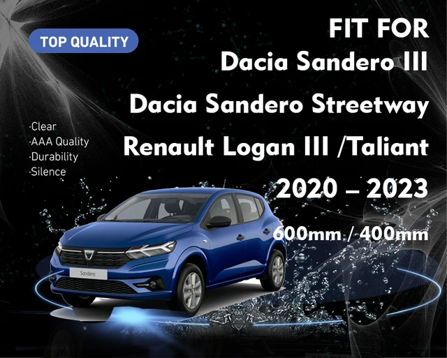 Limpiaparabrisas delantero para Dacia Sandero Stepway 2021 2022, escobillas  de parabrisas, accesorios para coche, 2 uds.