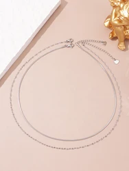 Sleek Stainless Steel Women's Necklace Set (Silvery)