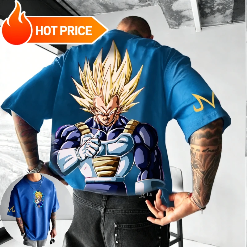 2026 Sommer Dragon Ball Retro Reine Baumwolle Fitness T-Shirt Herren Oversize Kurzarm Familien-Unisex Kinder Freizeithemd – Detail 8