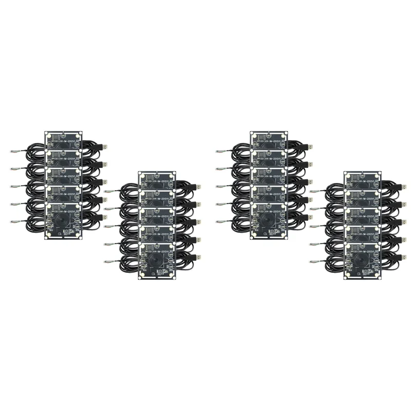 -BOFF 새로운 20Pcs 100도 카메라 모듈 1MP OV9732 1280X720 USB 무료 드라이버 수동 초점, Winxp/7/8/10 용 2 미터 케이블 포함