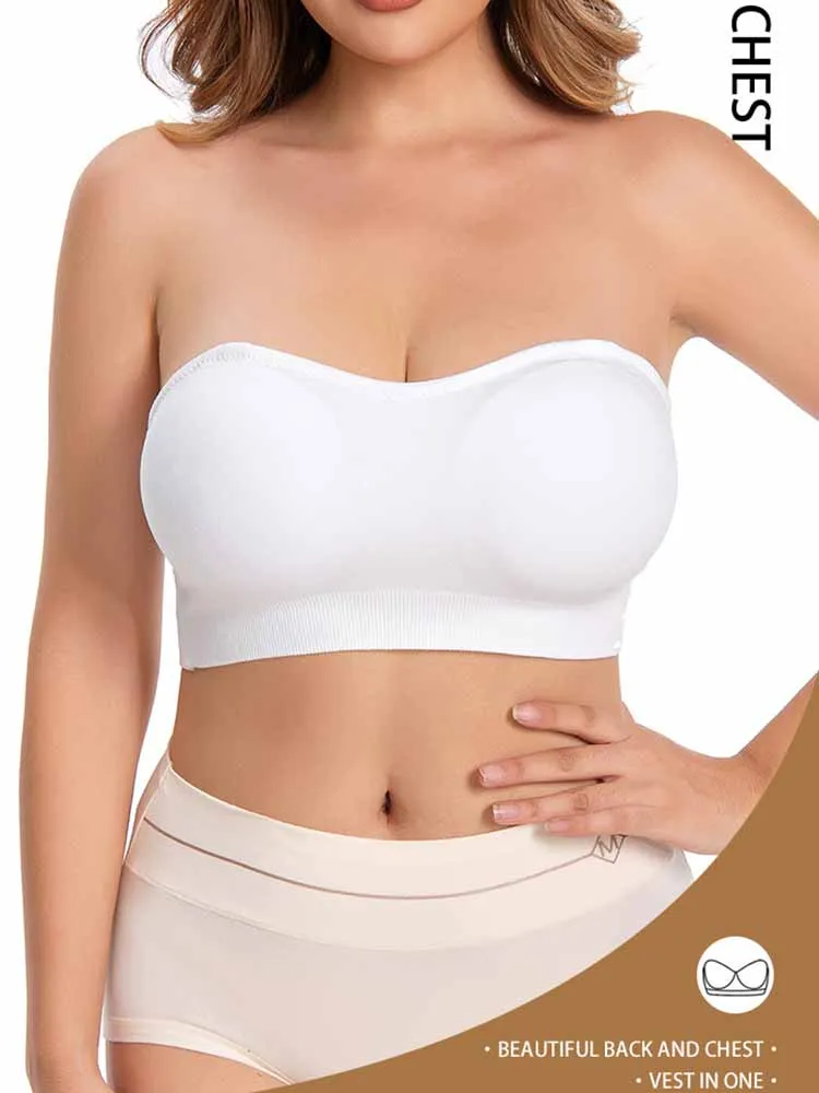 Description Picture 3 of itemS-2XL Strapless Bras Women's Tube Top Bra Female Sexy Crop Top Seamless Tube Tops Girls Nonwire Bandeau Underwear Intimates