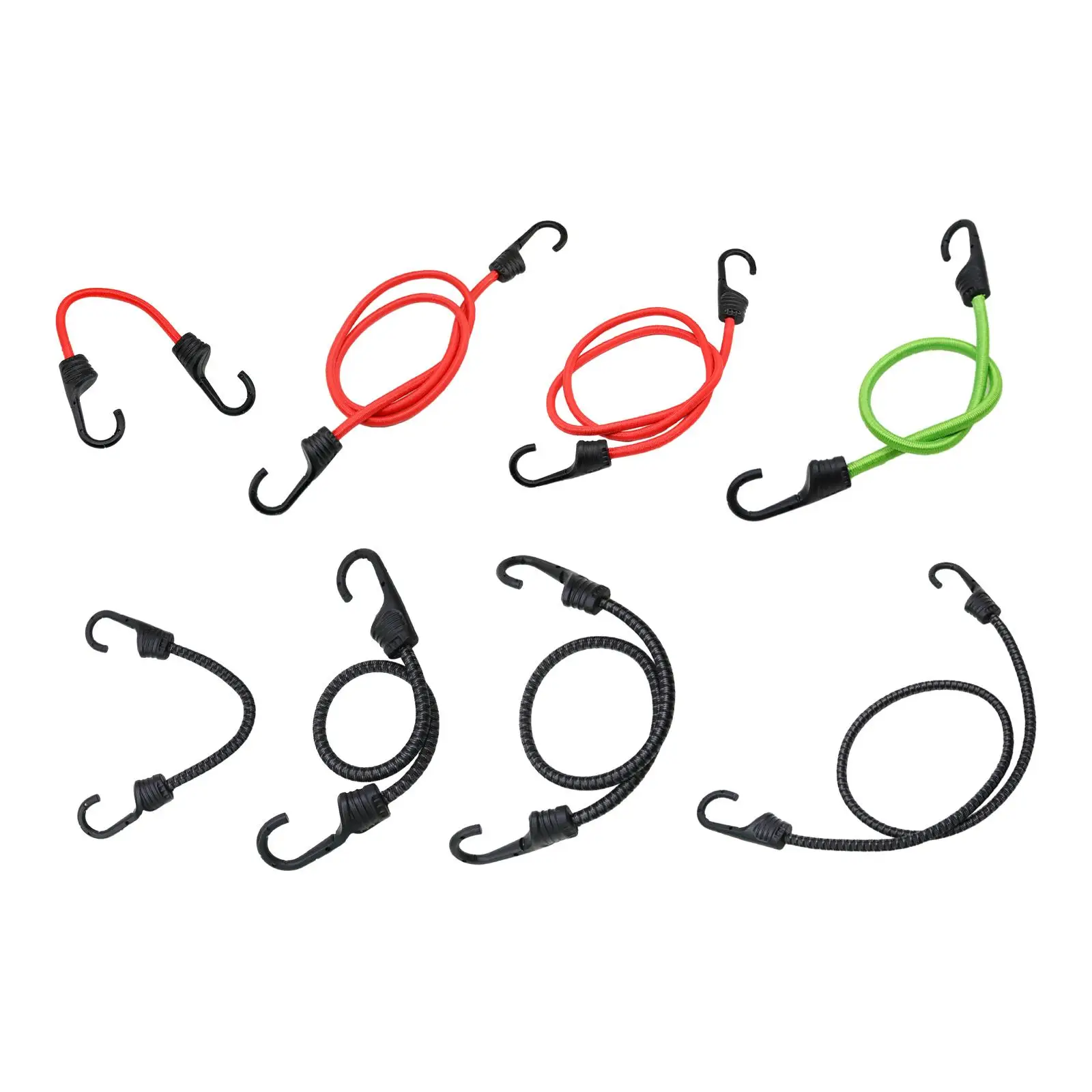 Bicycle Bungee Cord Elastic Strap Multipurpose with Hooks Lightweight Luggage Rope Cord for Outdoor Hiking Riding Cycling Biking