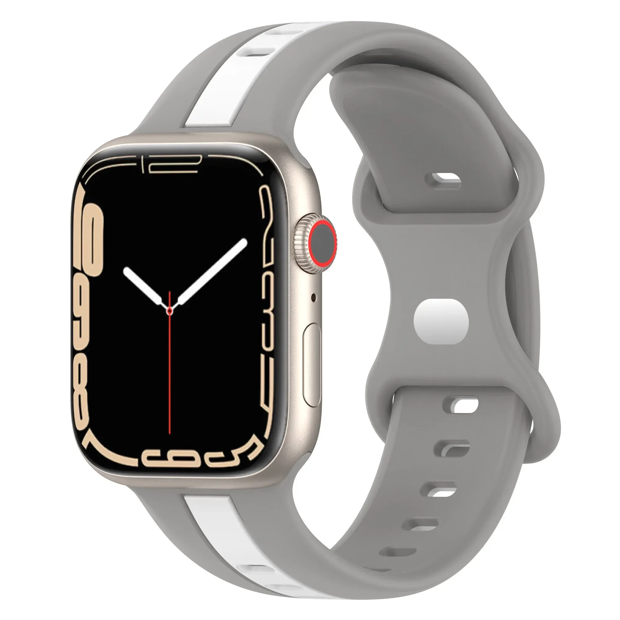 Silicone Sport Loop Strap for Apple Watch Band, Multi-Size Adjustable Bracelet