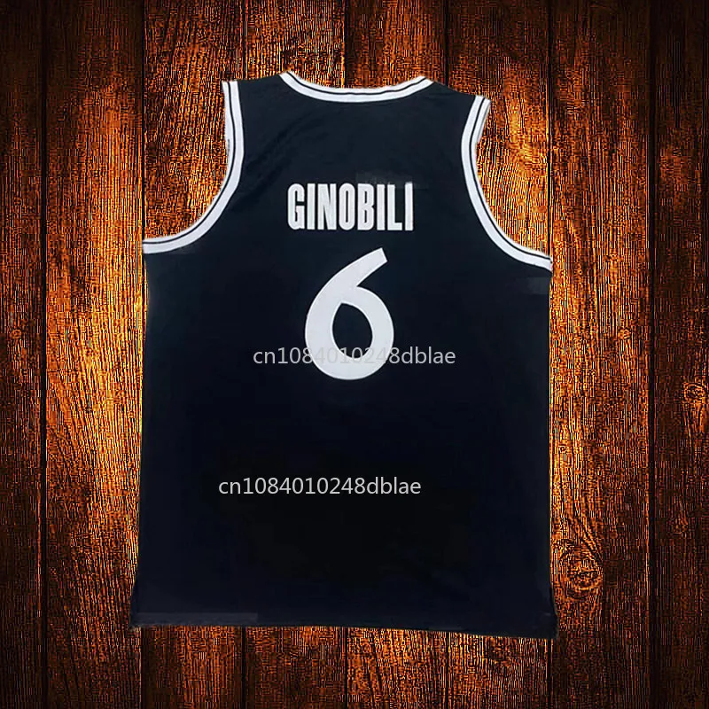 man Throwback Manu Ginobili #6 Italy Basketball Jersey Embroidery Youth Kids Adult Any Size And Name