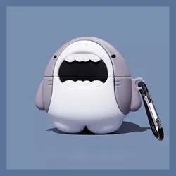 Adorable 3D Cartoon Shark Earbud Case - Cute & Funny Protective Cover for 1 (Shark)