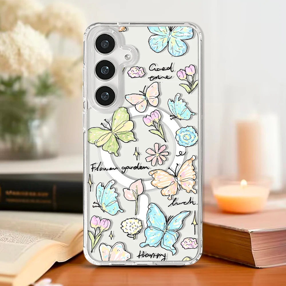 Hand-Drawn Butterfly MagSafe Magnetic Phone Case