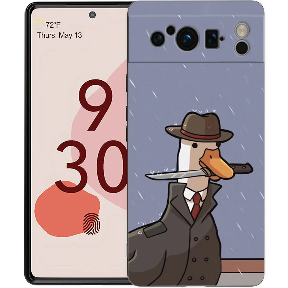 Adorable Goose and Duck-Themed Shockproof Silicone Phone Case Cover