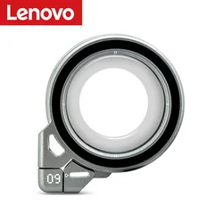Lenovo Aluminum Alloy Magnetic Ring Phone Stand with 360 - Degree Rotation and Dual - Sided Magnetic Attachment (Silver)