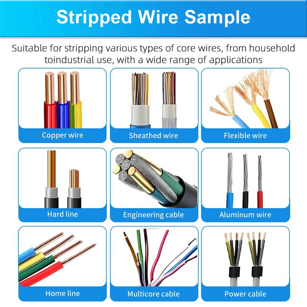 1-70mm² Wire Stripper Manual Wire Stripping Tool Cable Stripper Peeling Machine Compatible with Hand Crank Electric Drill Peeler 3