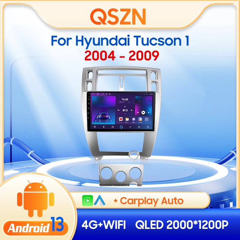 

QSZN для Hyundai Tucson 2004-2013 Автомобильный мультимедийный видеоплеер 2 din Android 13,0 автомобильный радиоприемник GPS-навигация 4G Carplay головное устройство