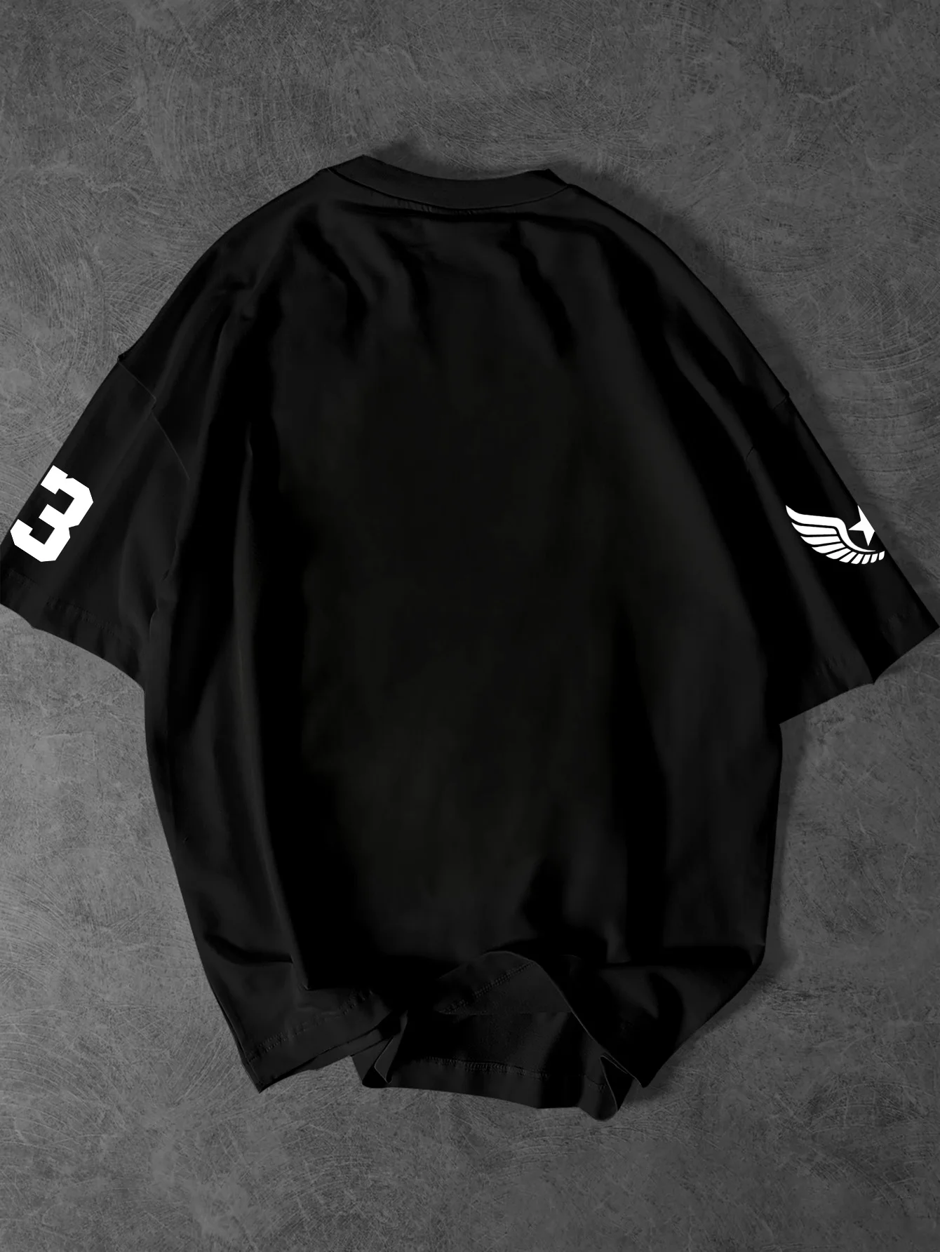 Herren-T-Shirt im amerikanischen Retro-Stil mit Los Angeles-Aufdruck, lockerer Rundhalsausschnitt, Street-Style, lässiges Oberteil – Detail 3