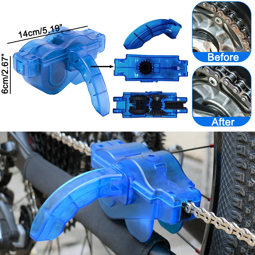 Bicycle Chain Cleaner Chain Cleaner Cleaning Bicycle Chain Brush Wash Tool Set MTB Road Bike Protection Oil Gear Grunge Brush For Mountain Bike
