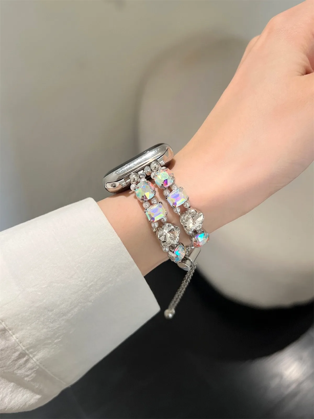 Cinturino per orologio in acciaio inossidabile per gioielli per iWatch Ultra 2 Series 10/9/8/7/6/5 Cinturino per orologio alla moda 42/44/45/46/49mm 38/40/41mm_voghion.com