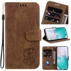 Luxurious Leather Phone Case with Card Slot Wallet功能 for Motorola Edge (2023) (Brown)