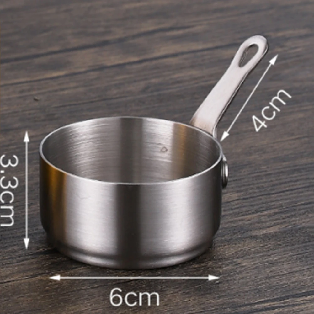 60/80/100ml Mini Sauce Pan Pot Gravy Stainless Steel Milk Pot Mini Sauce Pan Non Stick Small Saucepan
