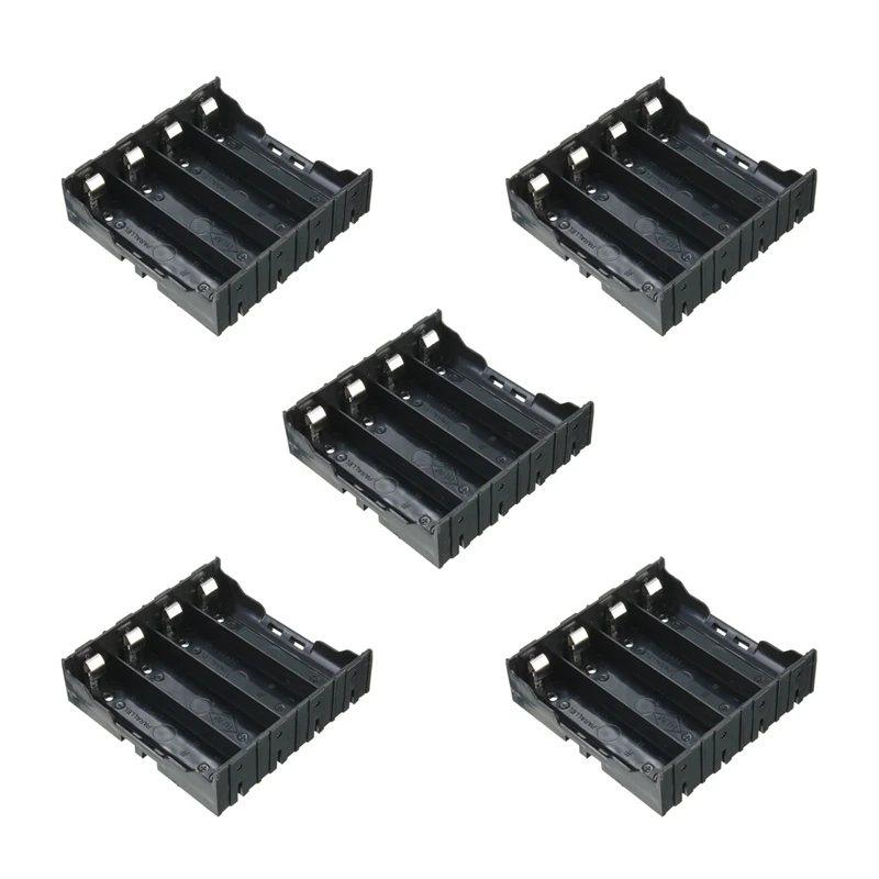 

Держатель для аккумулятора 50X, семейный черный для аккумулятора 4X 13,7 V 18650
