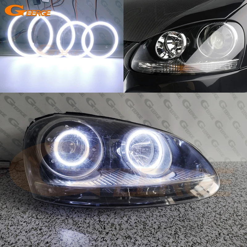 

Для VOLKSWAGEN VW Golf 5 V Mk5 GTI отличный ультра яркий COB комплект светодиодов «глаза ангела» Halo кольца Дневной светильник