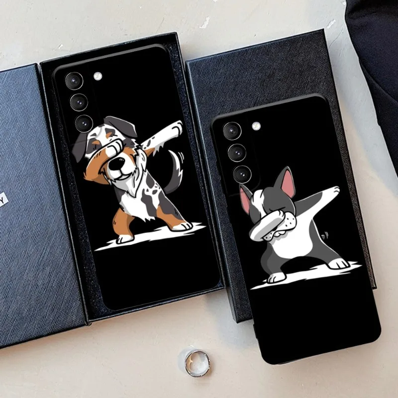 Divertente Custodia Per Telefono Danzante Per Cani Per Samsung Galaxy S22 23 21 S20 Fe Ultra S10 S9 S8 Plus S10E Note 20Ultra 10Plus Cover