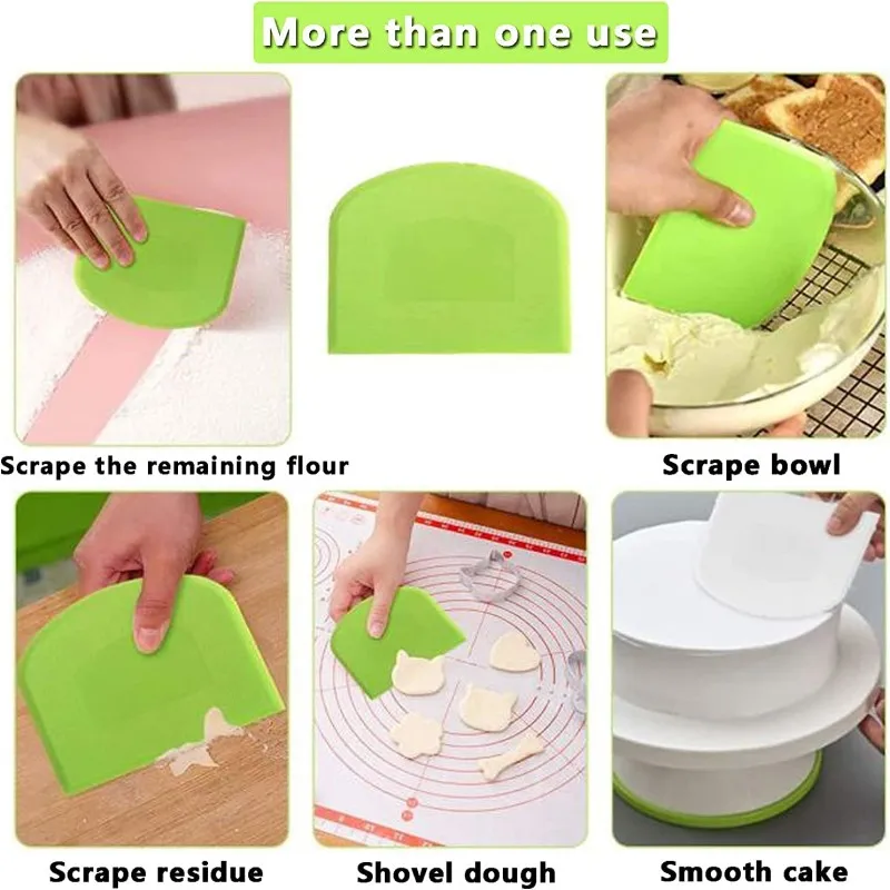 Kitchen Cake Cream Spatula dough scraper baking tool dough cutter baking accessories cake scraper baking spatula Dough Knife Cutter Butter Batter Scraper Decorating Plain Smooth Edge Spatulas Baking Pastry Tools