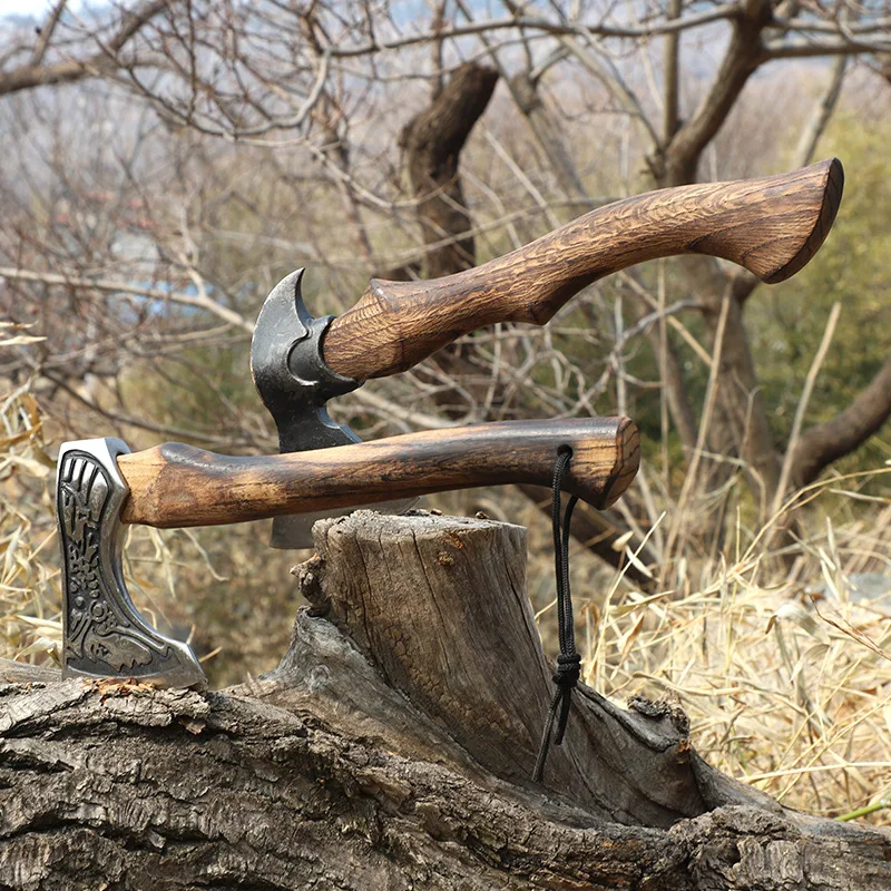 Logging, chopping wood, camping tools, camping axe, opposite sex hook axe, manganese steel forged outdoor axe 3