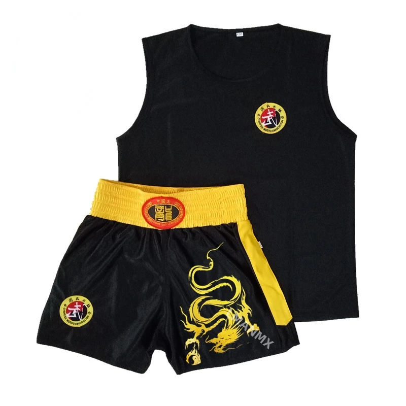 Children Costumes Unisex Boxing Uniform Sanda Suit Kongfu Uniform Wushu Clothing Martial Arts Performance Costume for Children Adult