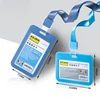 Staff Workers Working Permit Case Lanyard Set Pass Work Card Cover Case Badge Holder Exhibition ID Tag Bus Card Sleeve Holder 5