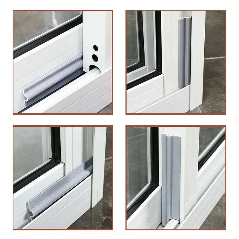 Door Seal Draft Stopper,Nbr Sealing Strip Self-Adhesive Window Sealing Strip Weather Soundproofing Sound Insulation Anti Air Leak Door Bottom Crack Gap Sticking Tape