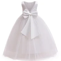 Nouvelle robe de demoiselle d'honneur de luxe pour filles de 8 à 12 ans, robe à col en V, longue, transparente, costume de fête, costume de carnaval 6