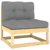 9-Piece Solid Wood Pine Patio Lounge Set with Cushions - Stylish Outdoor Furniture 5