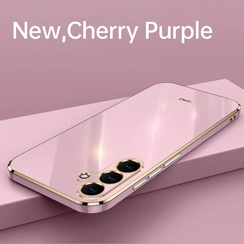 Luxury Original Silicone Back Cover with Plating Finish