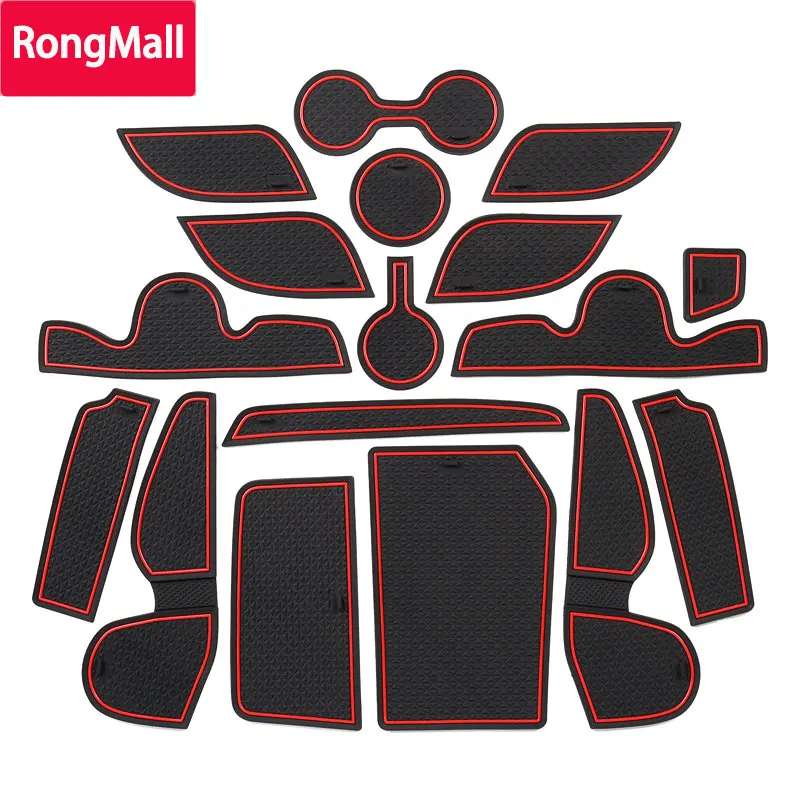 

Gate Slot Mat For Hyundai Tucson 2019 2020 Anti-Slip Mat Interior Door Pad Cup Holders Non-Slip Mats Car Sticker 17pcs