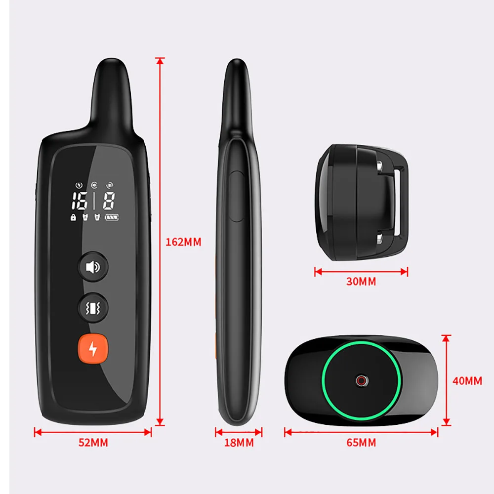 New Color Screen Pet Collar Anti-Barking Dog Training Device Dog Supplies Training Device Electric Shock Barking