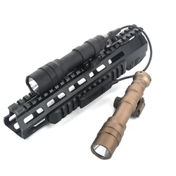 WADSN-linterna LED Airsoft M600DF, luz de explorador de doble combustible, 1400 lúmenes, antorchas tácticas, rieles de MILSTD-1913, luces para armas