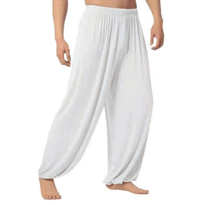 Men's Joggers Pants Casual Sweatpants Solid Color Baggy Trousers Belly Dance Yoga Harem Pants Slacks Trendy Men Loose style