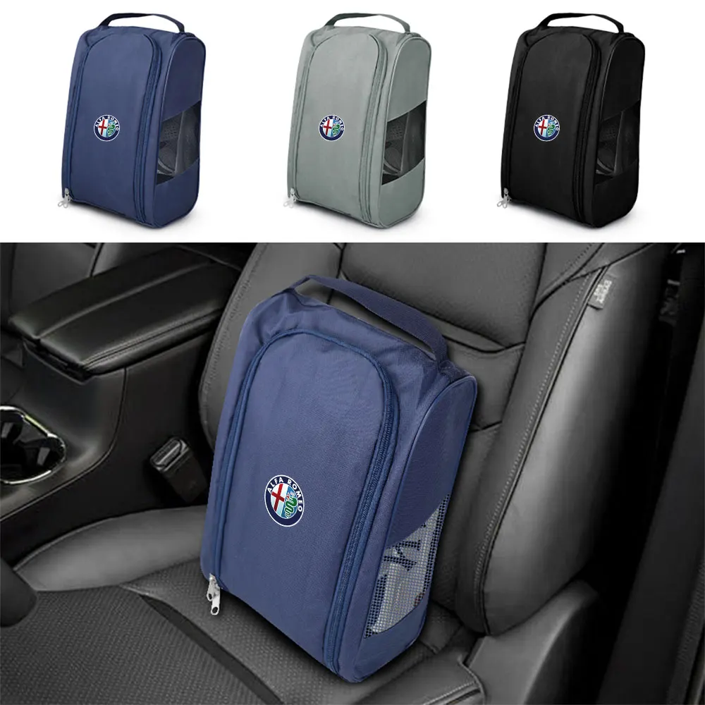 Borsa Portaoggetti con Logo Auto per Alfa Romeo Giulia, Stelvio, Giulietta, Tonale, Mito 157 149, Accessori Auto - immagine 2