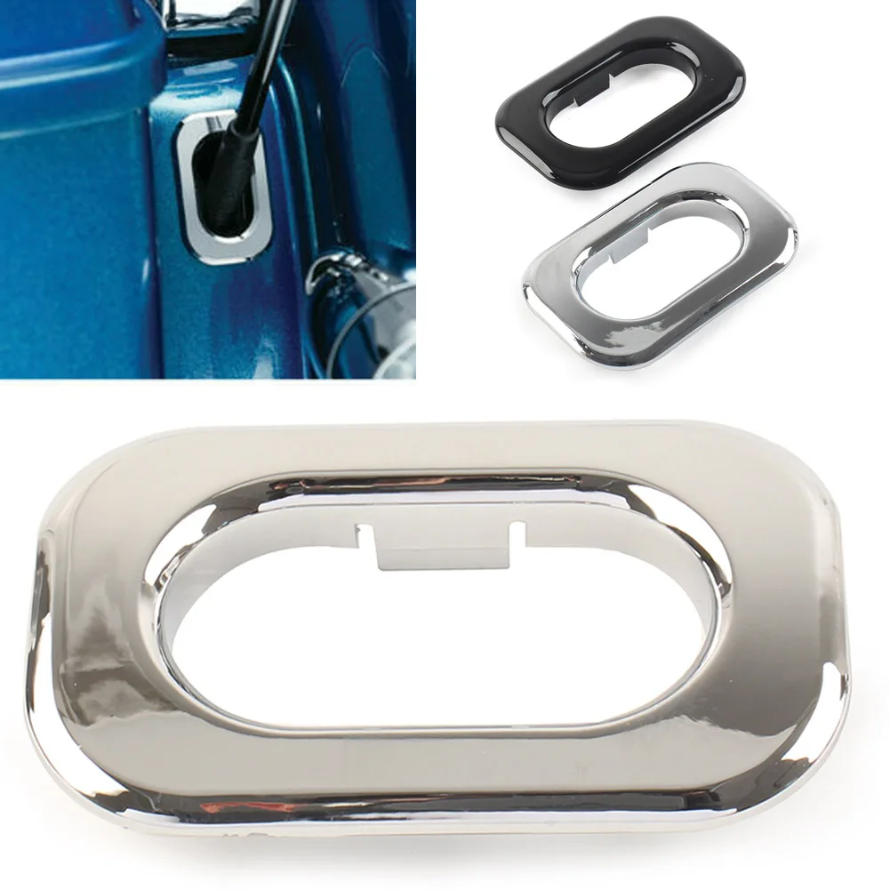 Copertura Cromata/Nera Dell'Accento Del Foro Dell'Antenna Del Motociclo Per Harley Davidson Street Glide Road King Glide