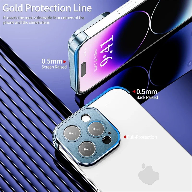 Sleek Aluminum Frameless Bumper with Camera Lens Protector